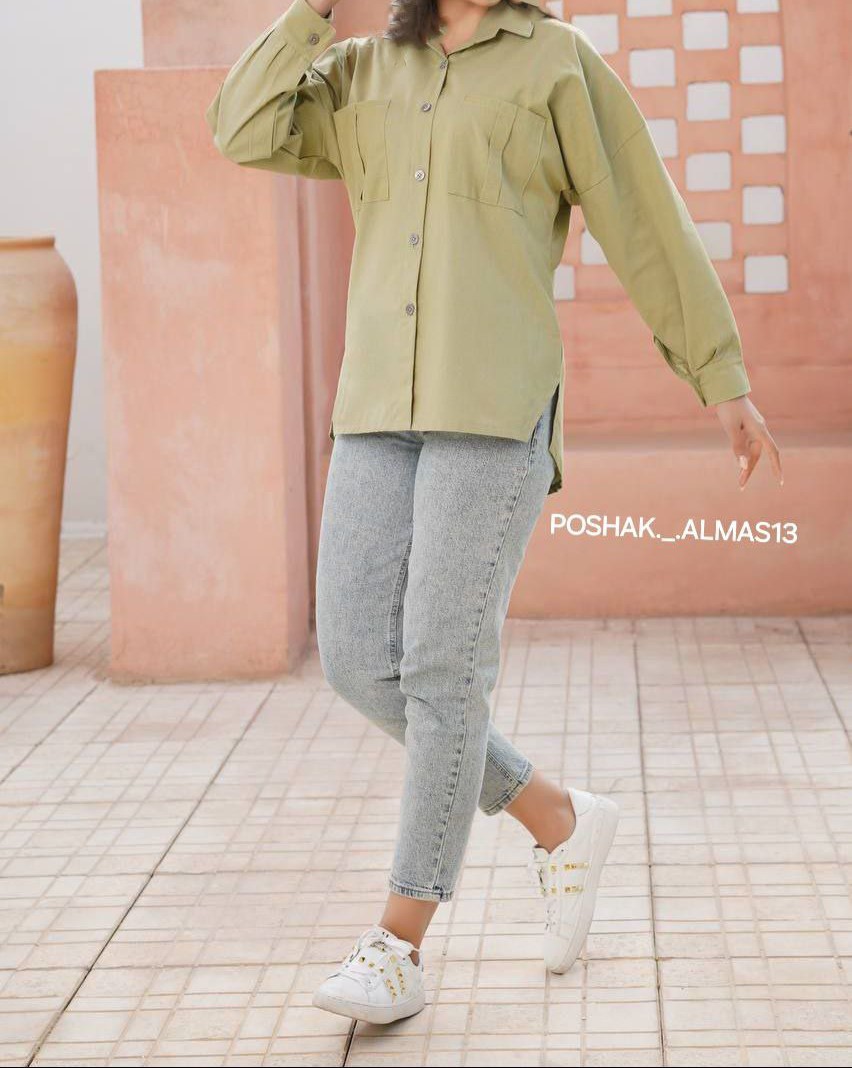 مانتو لینن دوجیب پیله دار